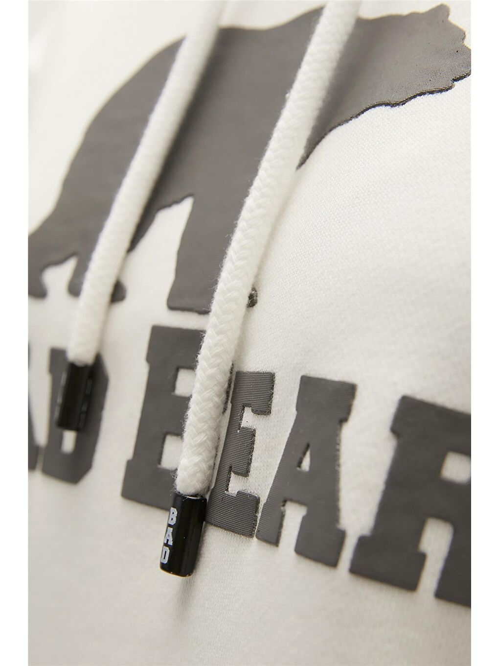 Bad Bear Beyaz Gwen Hoodie Off White Beyaz  Kapüşonlu Kadın Sweatshirt - 5