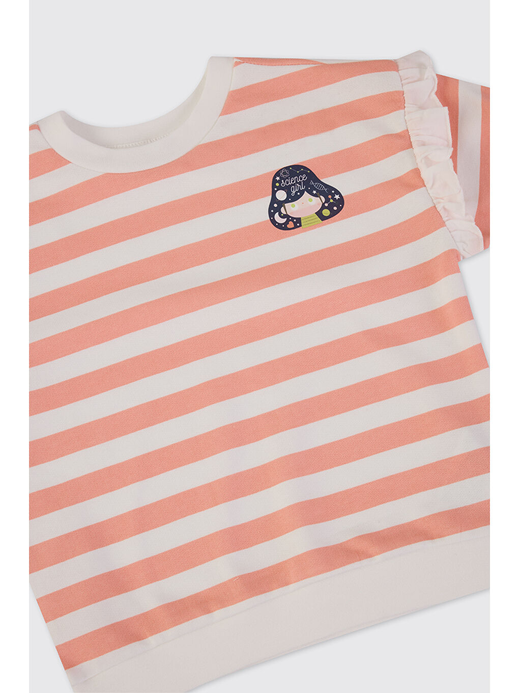 Kız Çocuk Baskı Detaylı Sweatshirt Ekru-2