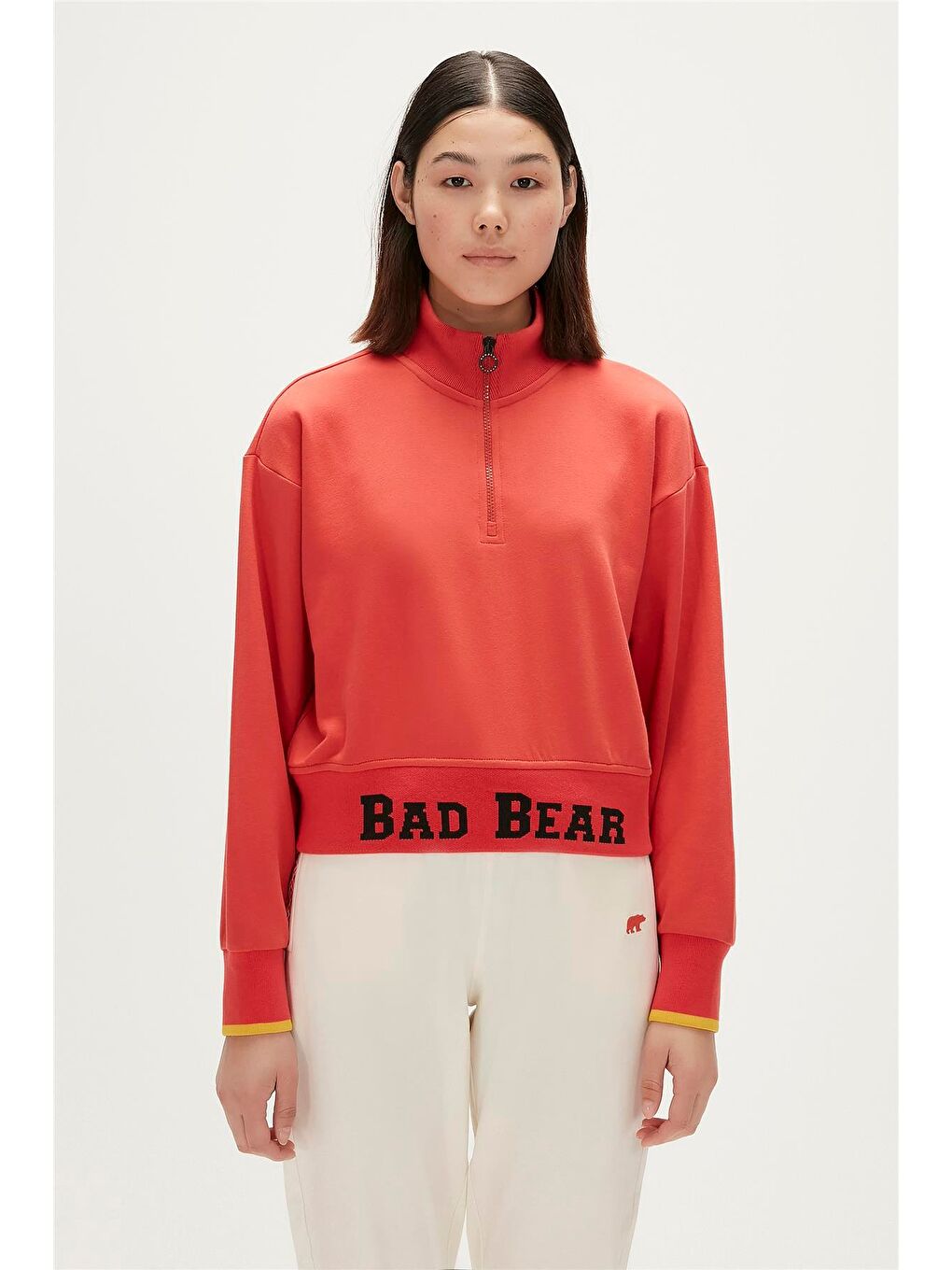 Bad Bear Tarçın Zoe Half-Zip Ginger Tarçın Yarım Fermuarlı Kadın Sweatshirt