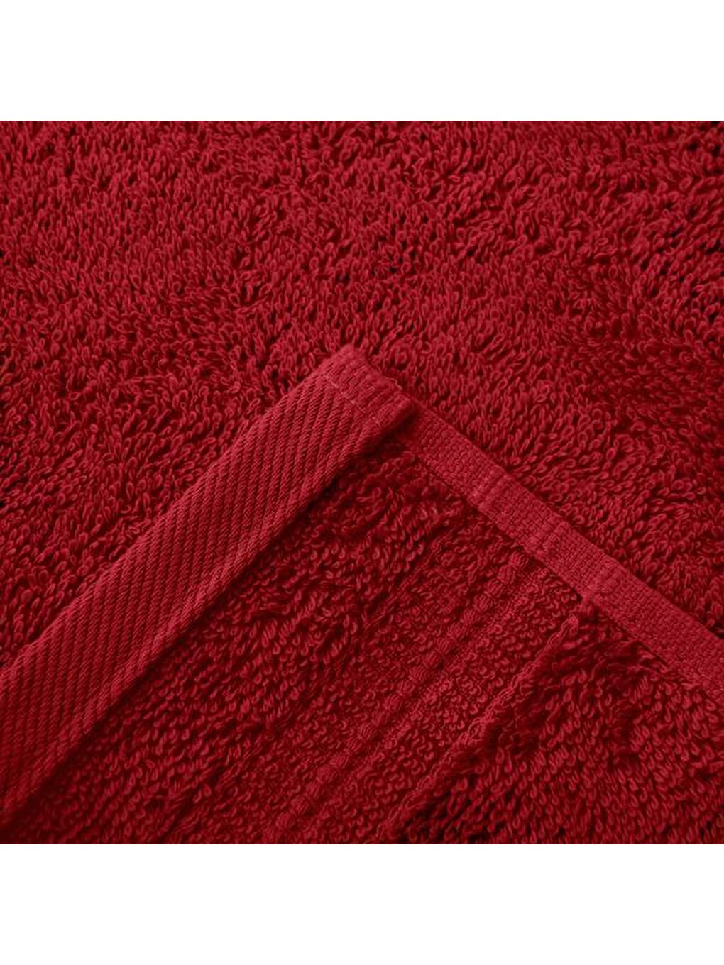 Organik Pamuk Banyo Havlusu - Bordo - 70x130 cm-2