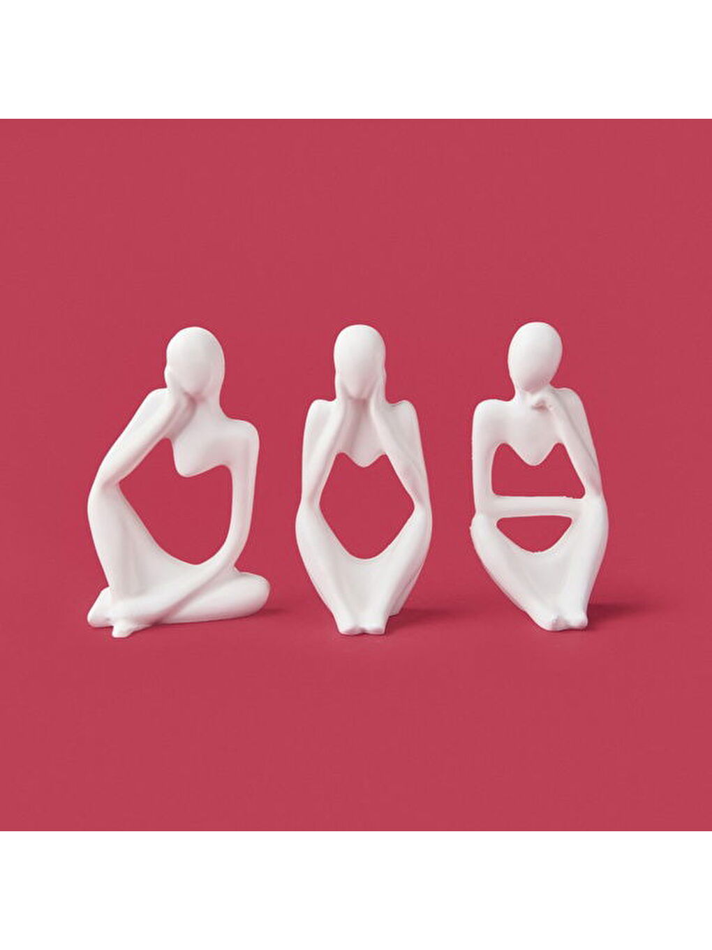 Deco Human 3'lü Biblo - Beyaz