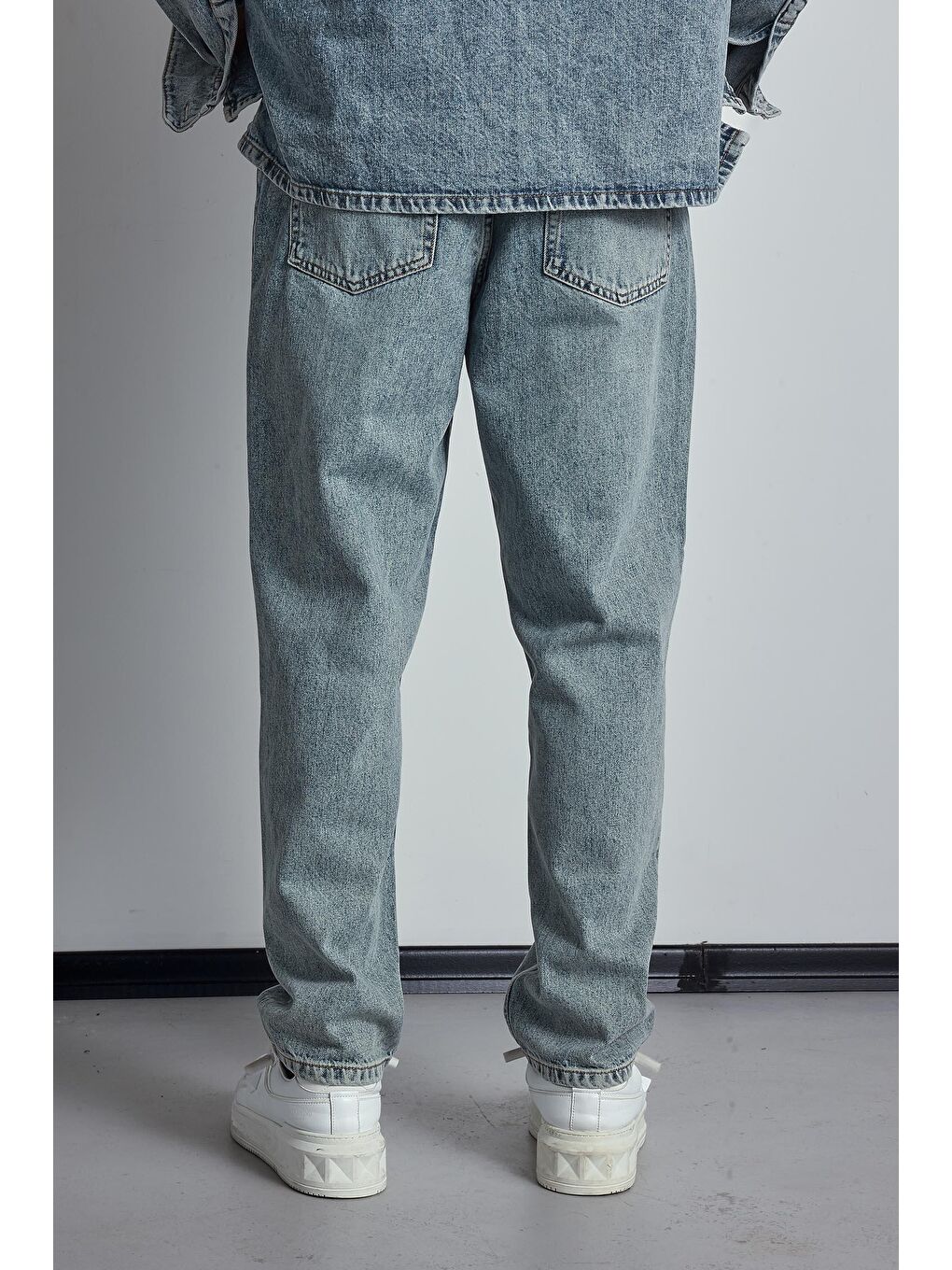 Erkek Baggy Fit Jean Açık Mavi