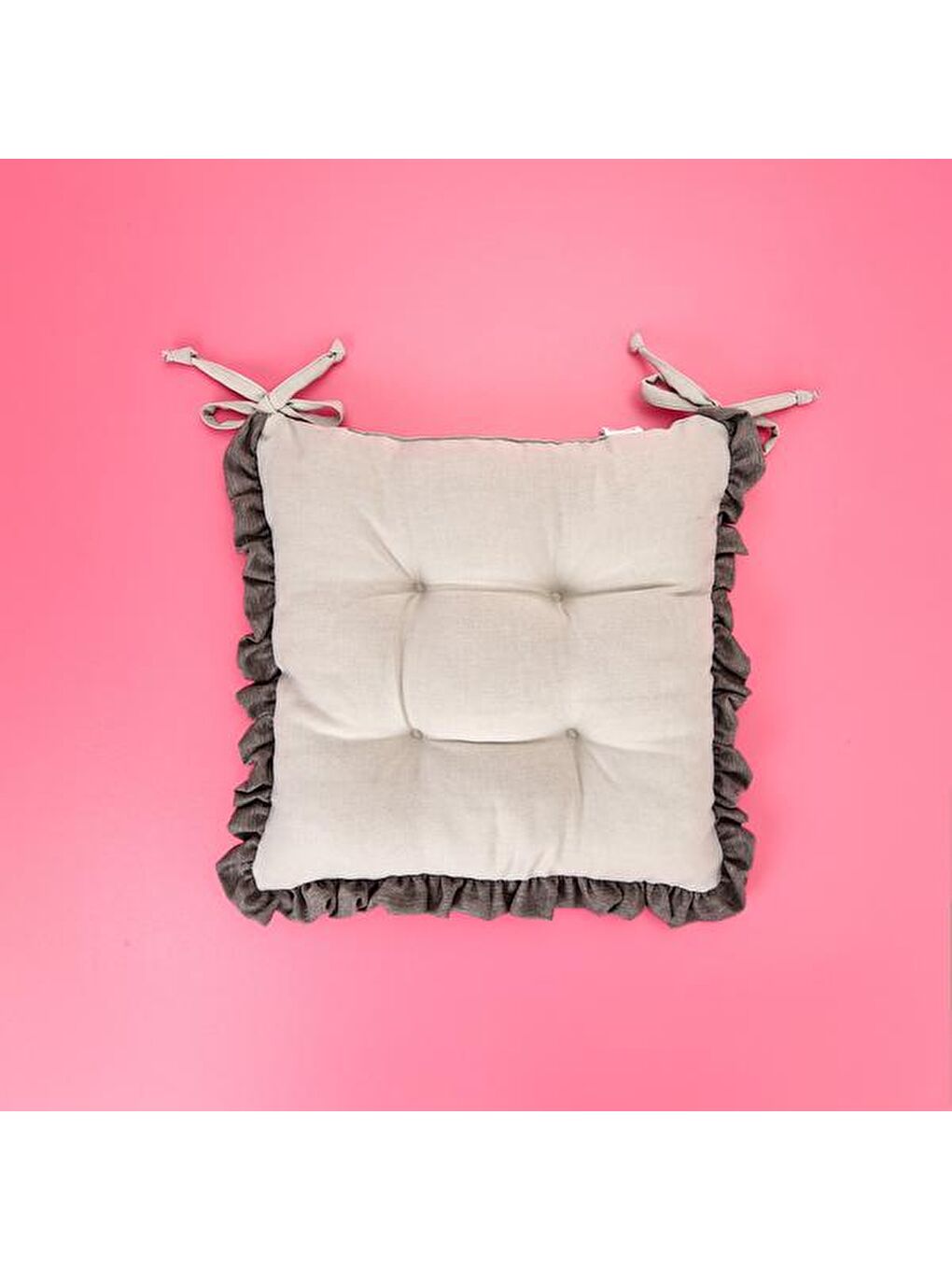 Soft Maia Sandalye Minderi - Gri - 40x40 cm-1