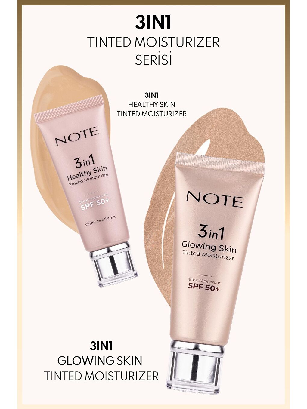 Note Cosmetique Ten Rengi Skin Tinted Moisturizer 50 SPF+ Işıltılı Aydınlatıcı Krem - 4