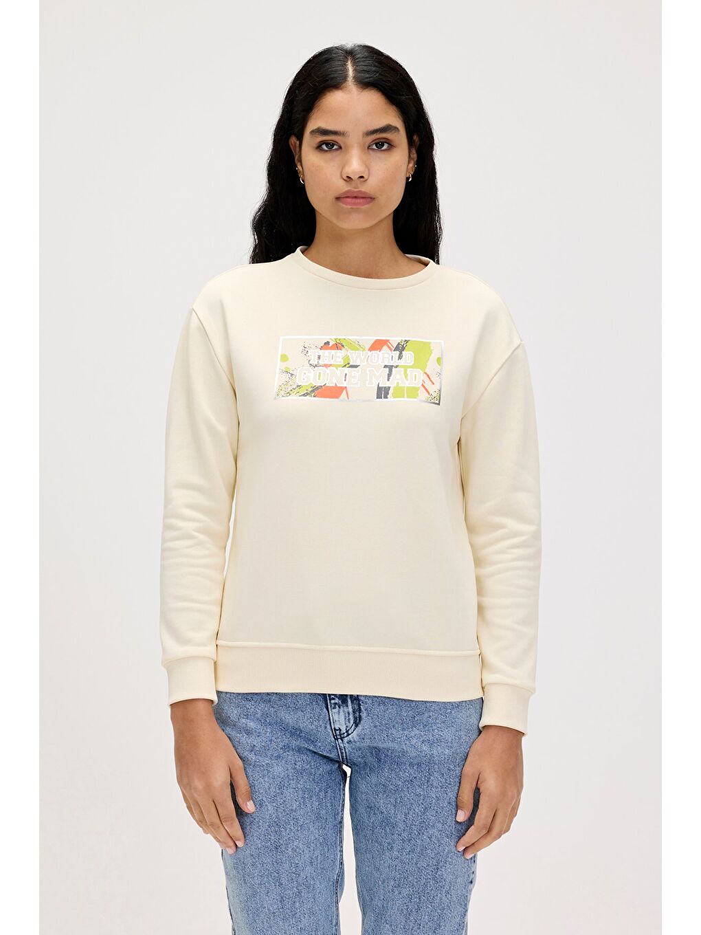 Bad Bear Beyaz Re-Carina Beyaz Kadın Sweatshirt