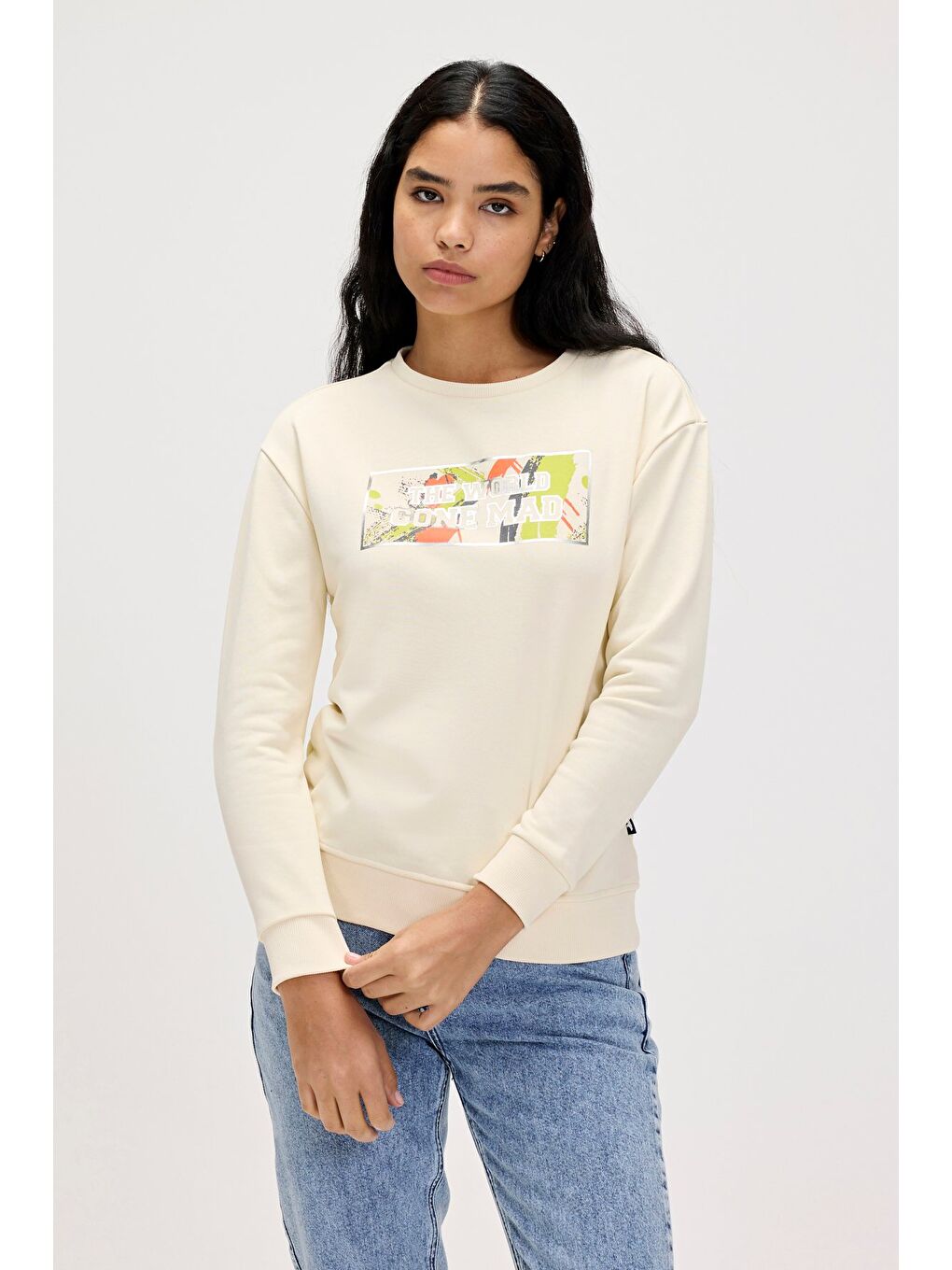 Bad Bear Beyaz Re-Carina Beyaz Kadın Sweatshirt - 2