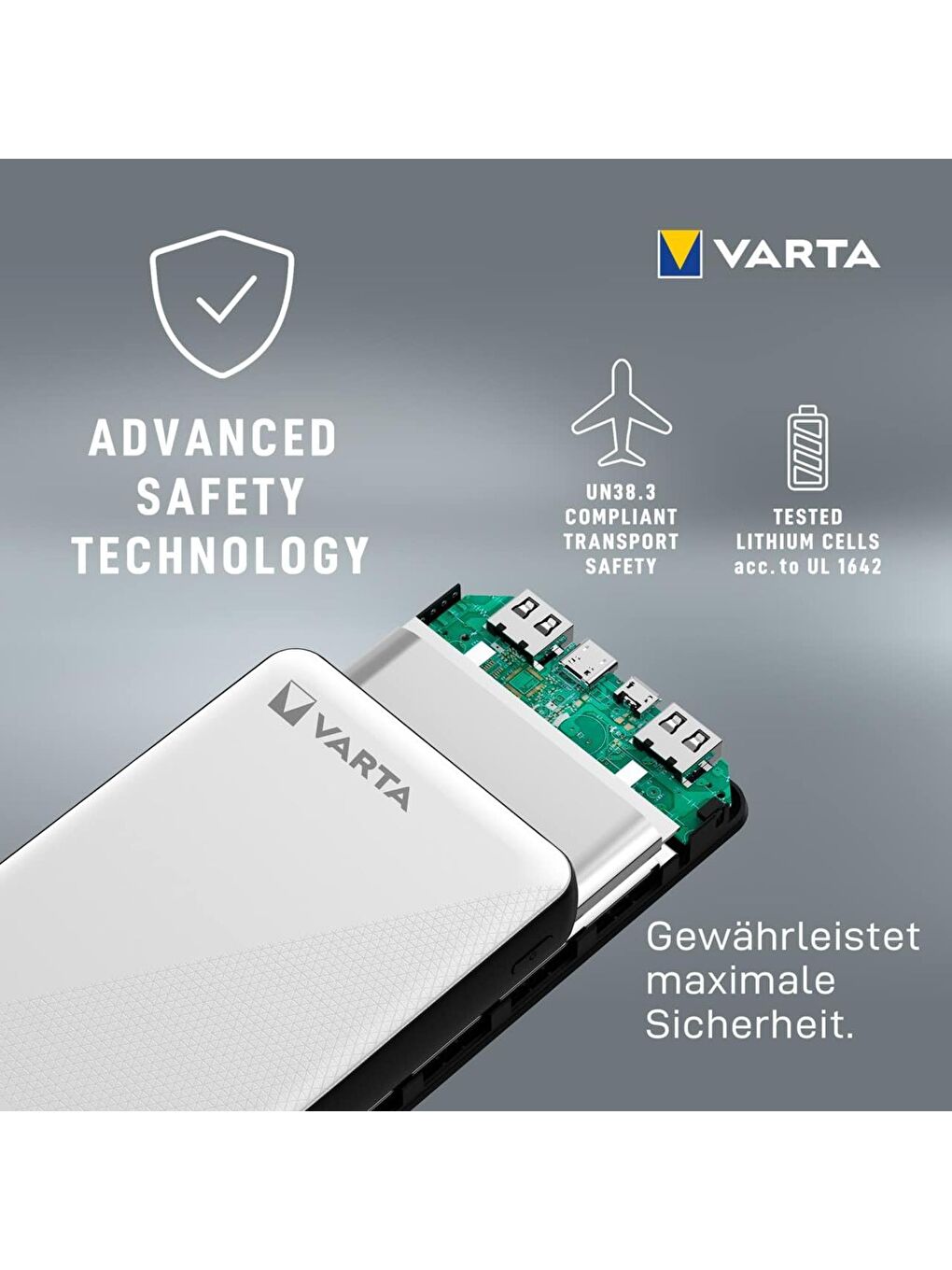 Varta Beyaz Power Bank Energy 20000 mAh Taşınabilir Şarj Cihazı - 4