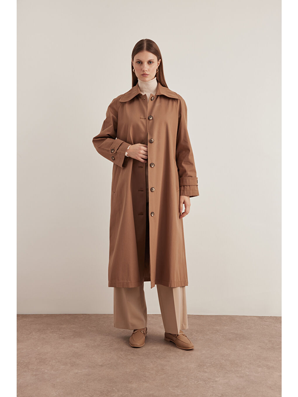 Kahverengi 7161112 Reglan Trençkot-1