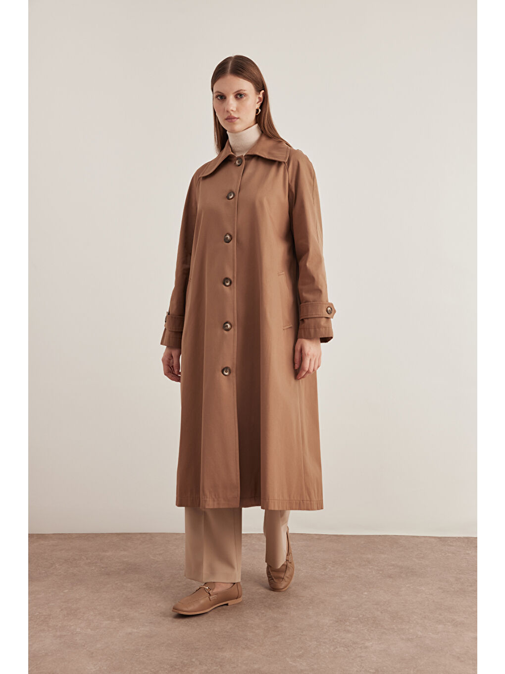 Kahverengi 7161112 Reglan Trençkot-3
