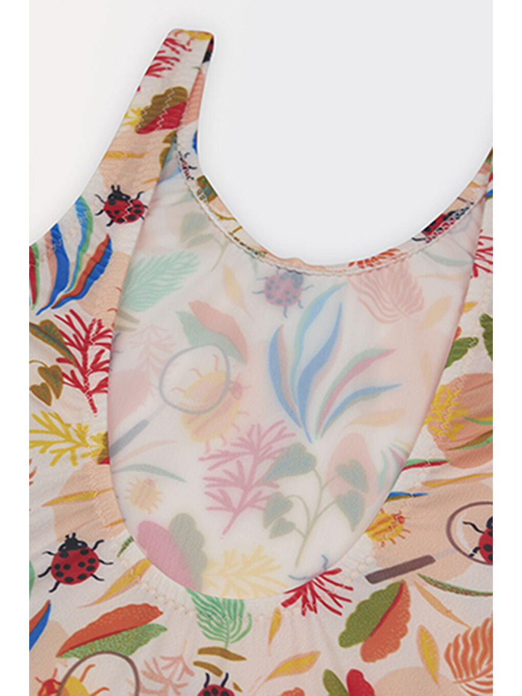 Karışık Kız Çocuk Çiçek Desenli Mayo-1