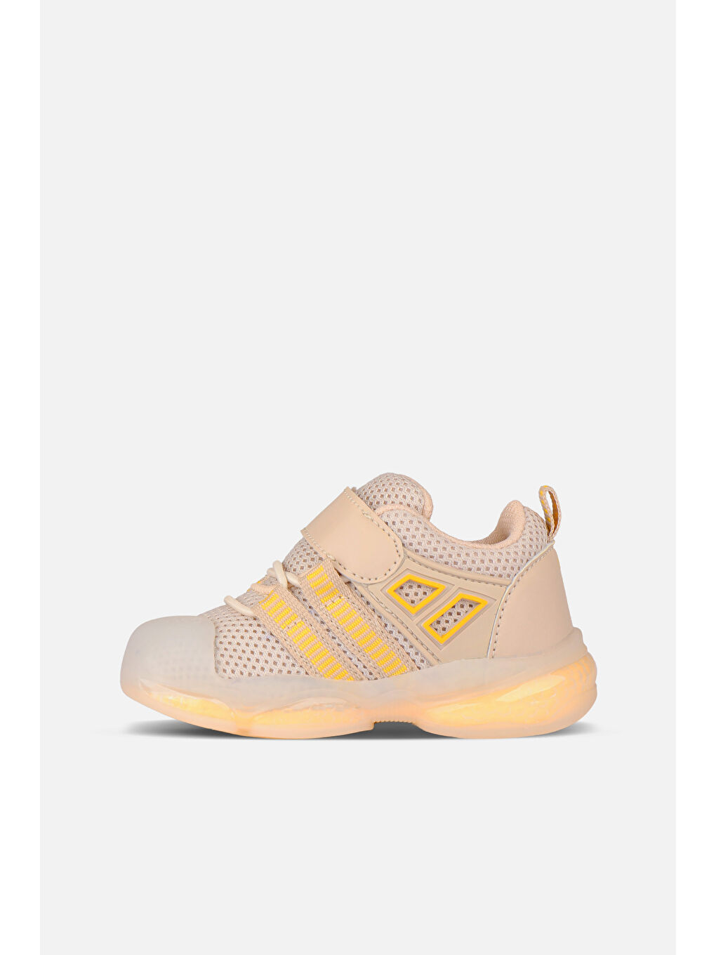Orante Işıklı Erkek Bebek Bej Spor Ayakkabı-1