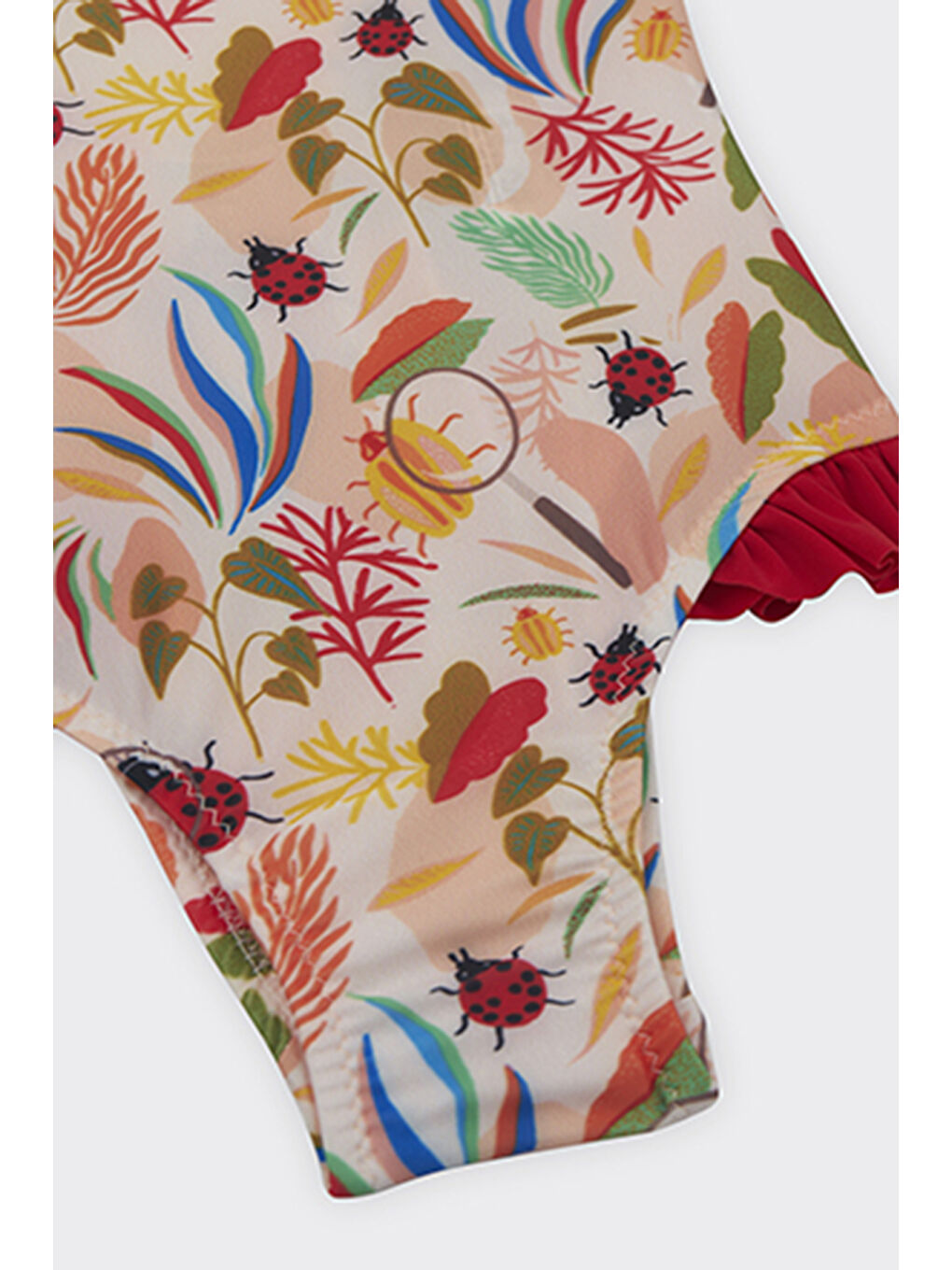 Karışık Kız Çocuk Çiçek Desenli Mayo-2