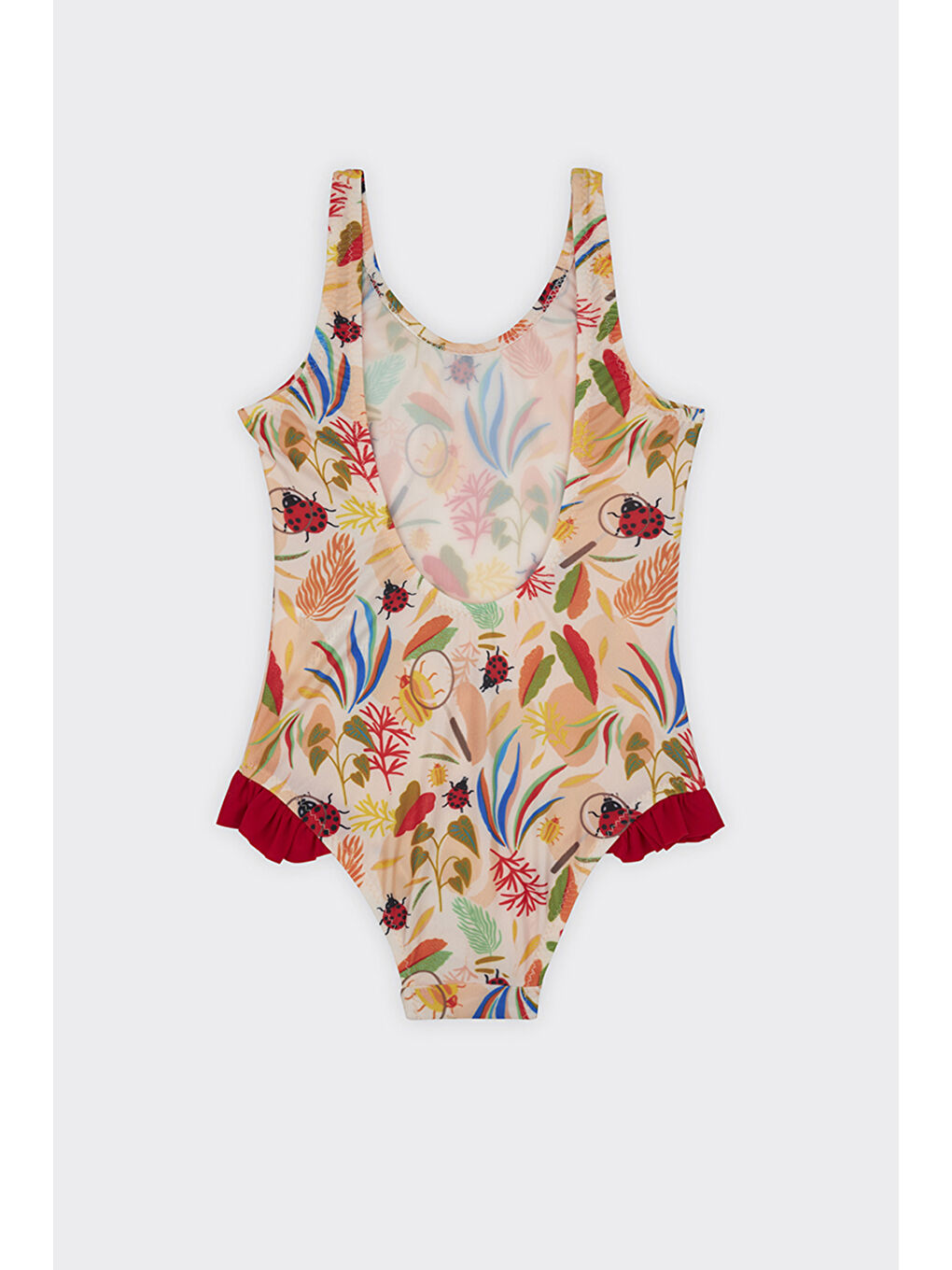 Karışık Kız Çocuk Çiçek Desenli Mayo-3