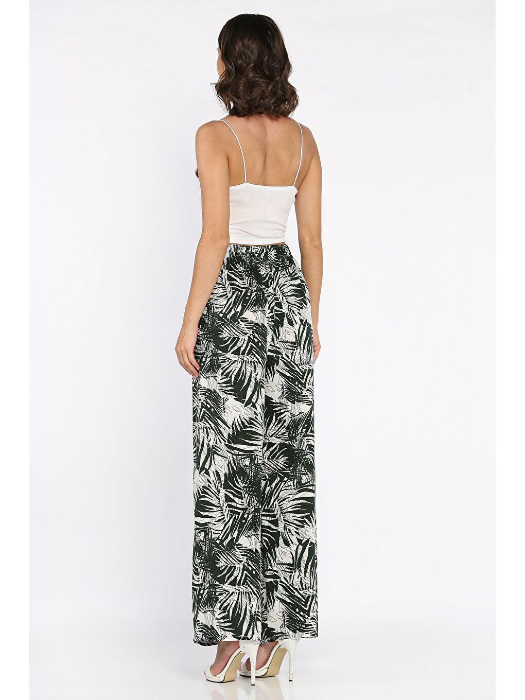 Haki Desenli Viskon Yürüyüş Pantolonu-2