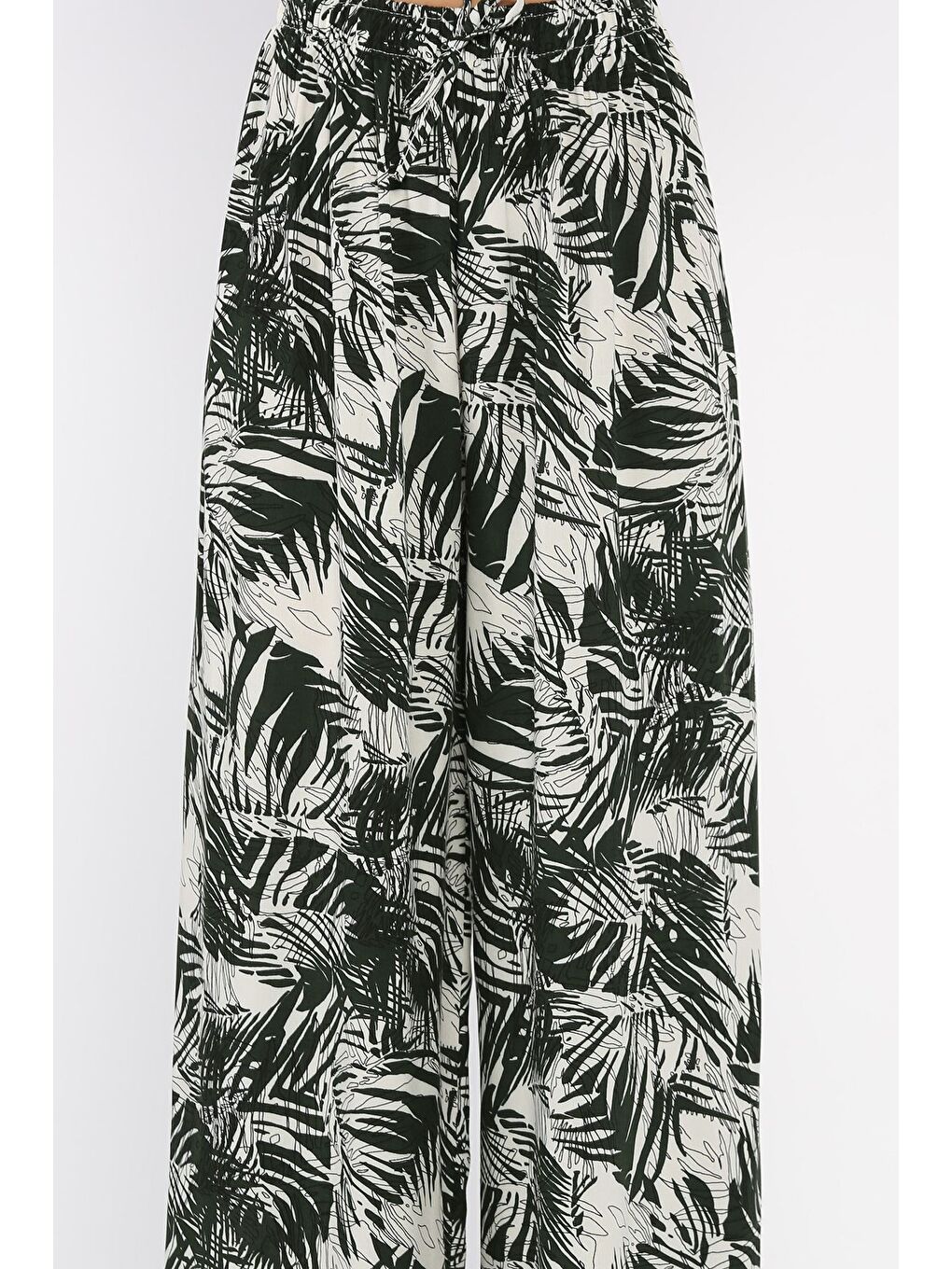 Haki Desenli Viskon Yürüyüş Pantolonu-3