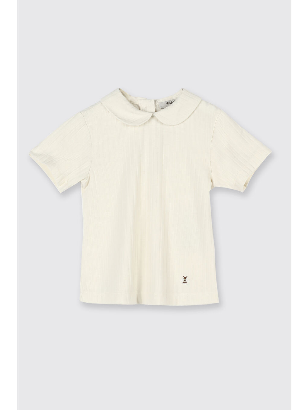 Kız Çocuk Kısa Kollu T-Shirt Ekru