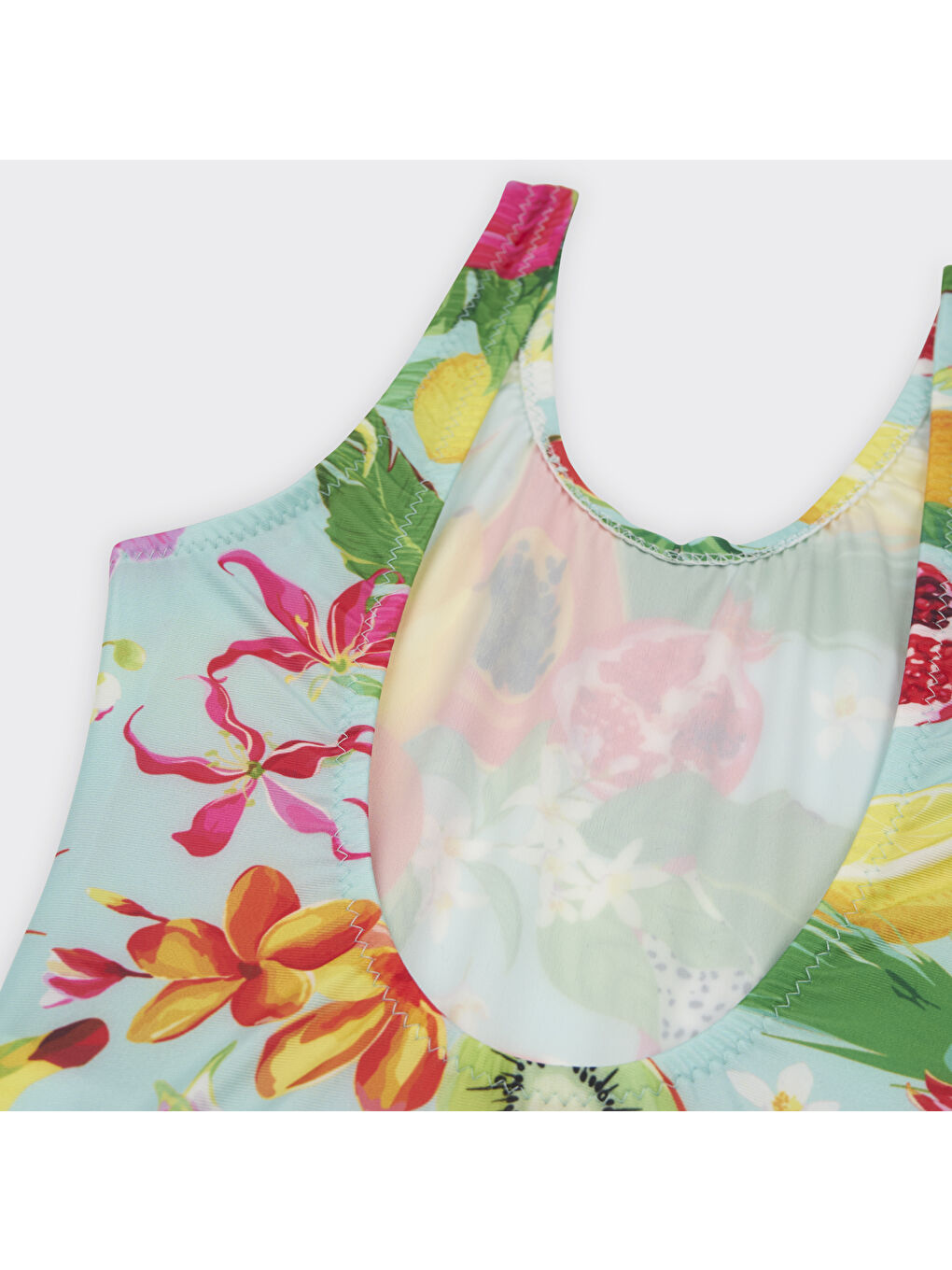 Karışık Kız Çocuk Tropic Desenli Mayo-3