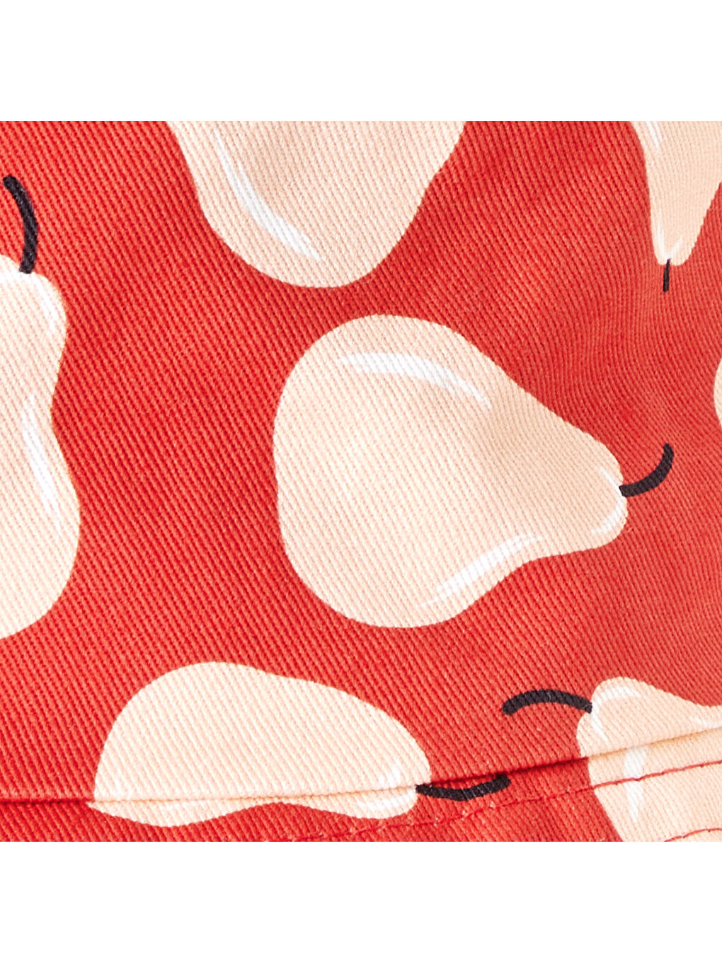 Kadın Kırmızı Mix Meyve Desenli Buchet Şapka-1