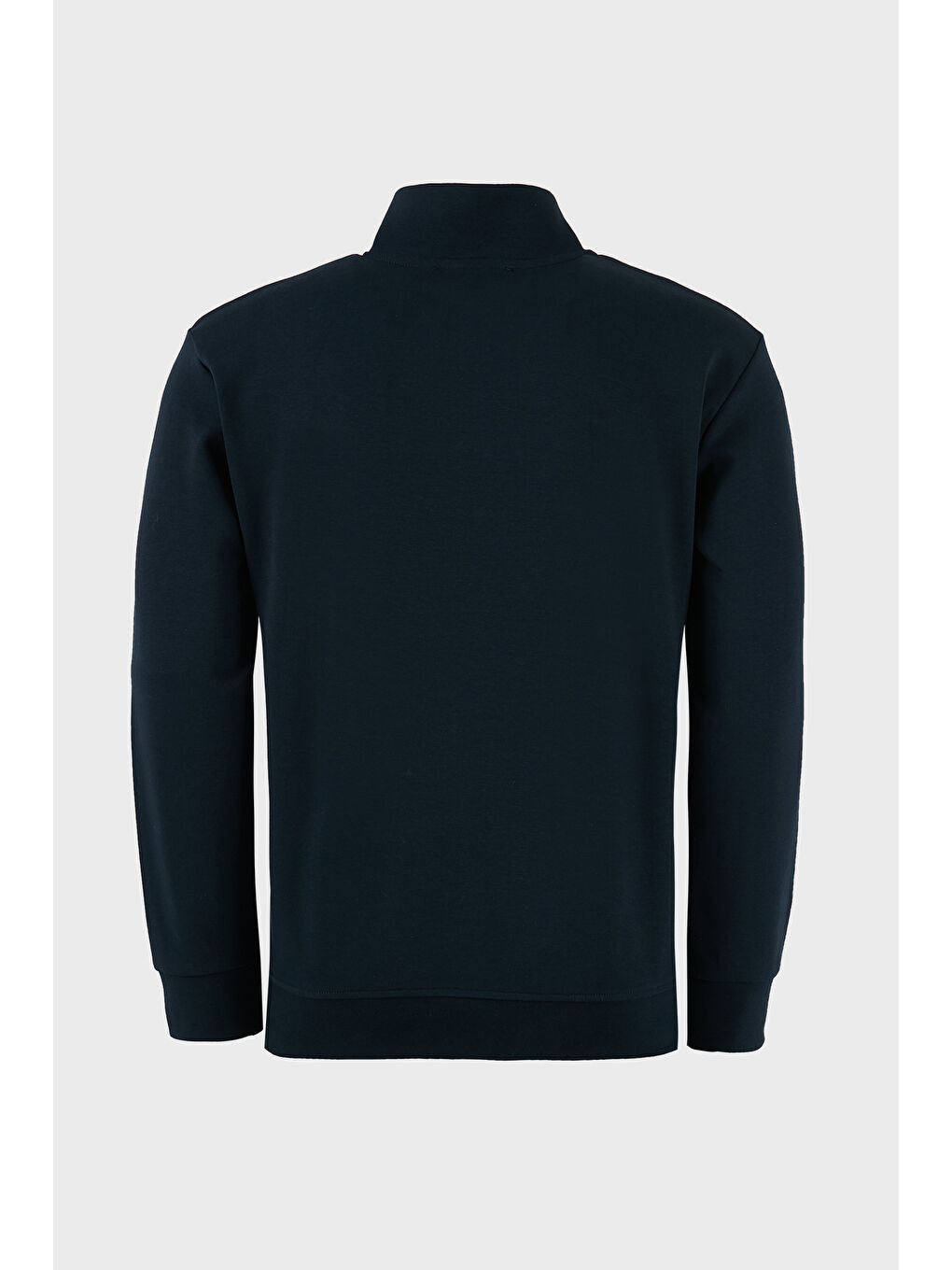 Lacivert Pamuk Karışımlı Regular Fit Dik Yaka Hırka 5901223-2