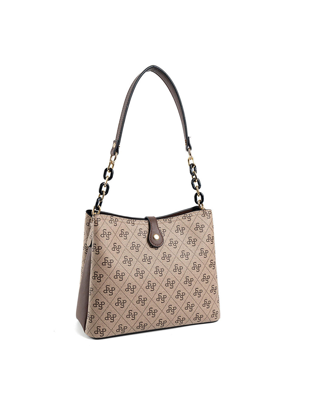 Bej Kadın Omuz Çantası 974-47809 SILVER POLO BAYAN ÇANTASI M178 KOYU BEJ-MAT KAHVE-1