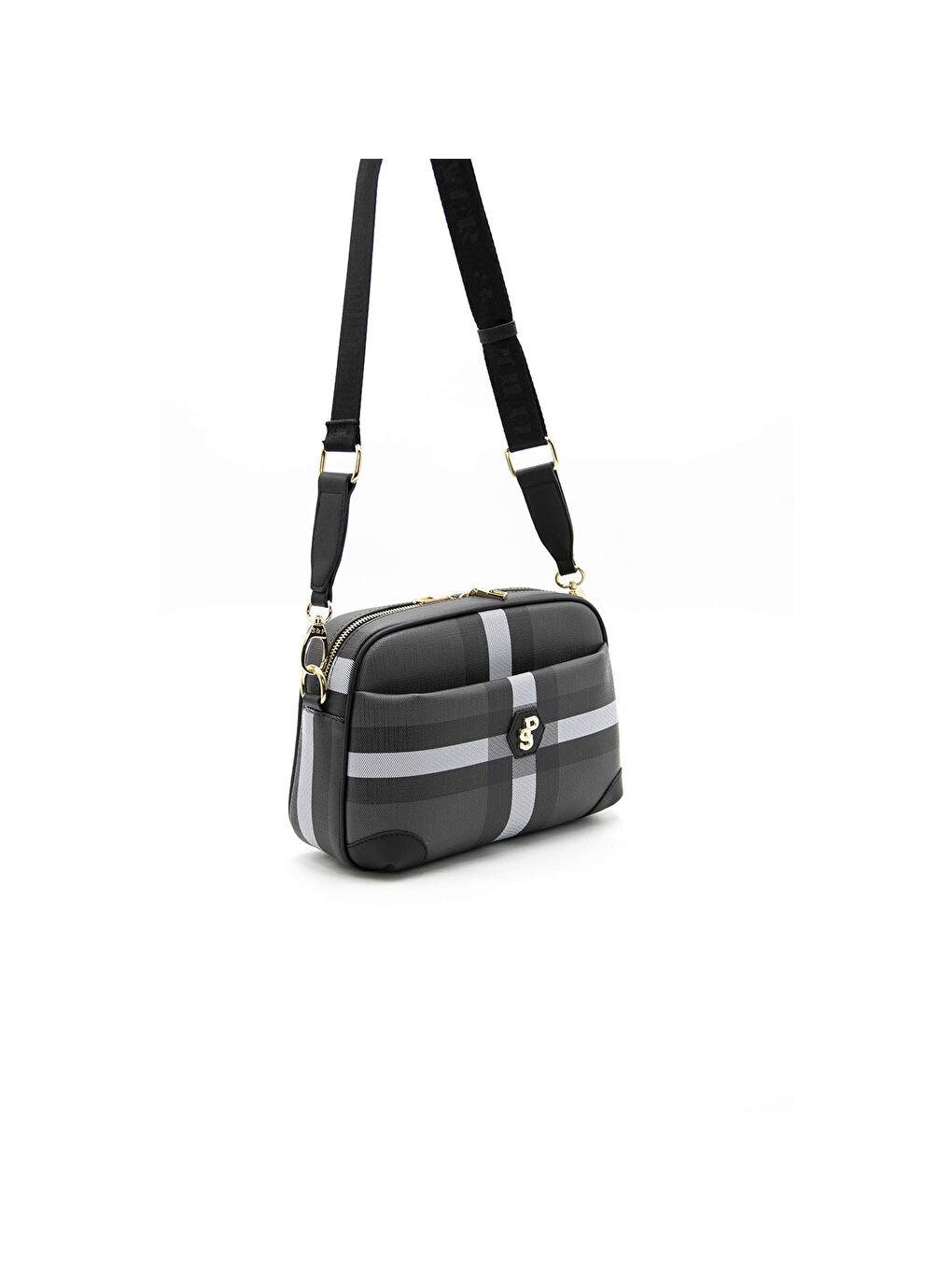 Siyah Kadın Çapraz Çanta 1094-42568 SILVER POLO ÇAPRAZ BAYAN ÇANTASI MK129 SİYAH-MAT SİYAH-1