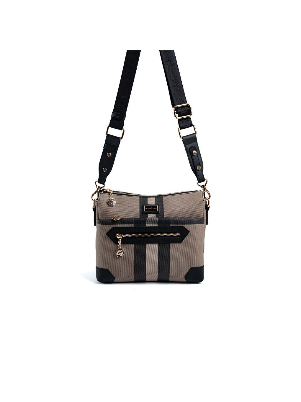 Kahverengi Kadın Çapraz Çanta 1110-48223 SILVER POLO ÇAPRAZ BAYAN ÇANTASI MK80 KAHVE-MAT SİYAH