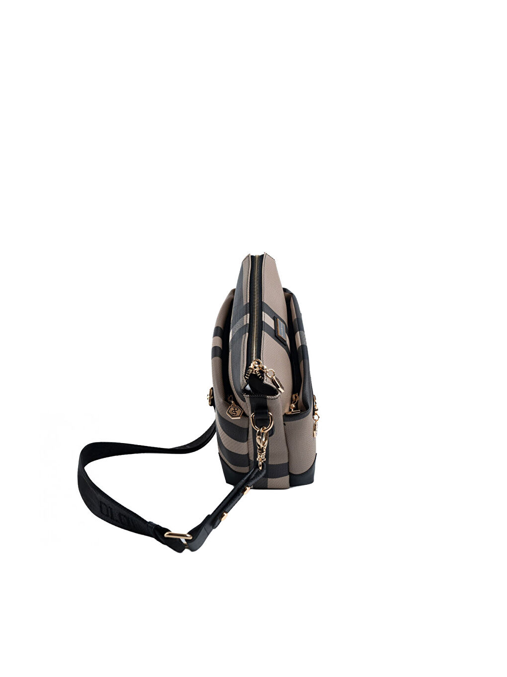 Kahverengi Kadın Çapraz Çanta 1110-48223 SILVER POLO ÇAPRAZ BAYAN ÇANTASI MK80 KAHVE-MAT SİYAH-2