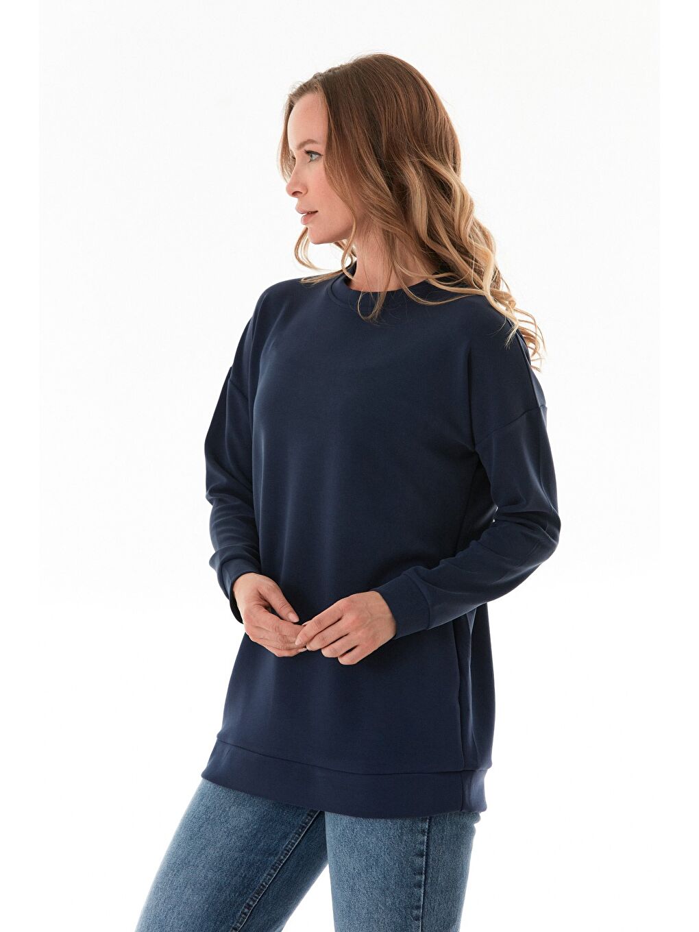 İndigo Basic Bisiklet Yaka Modal Tunik-2