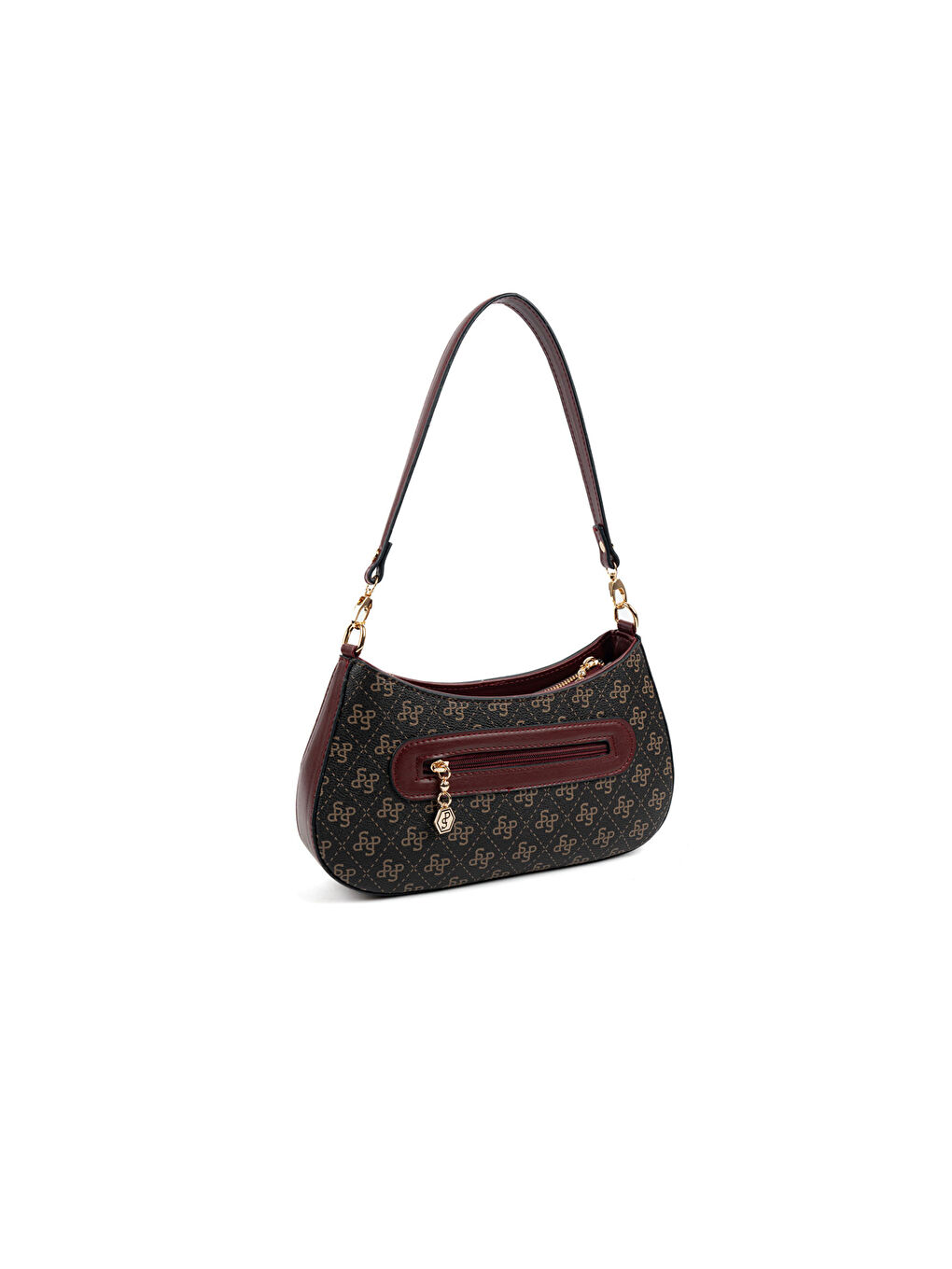 Kahverengi Kadın Çapraz Çanta 1251-48377 SILVER POLO ÇAPRAZ BAYAN ÇANTASI M178 KAHVE SARI-MAT BORDO-3