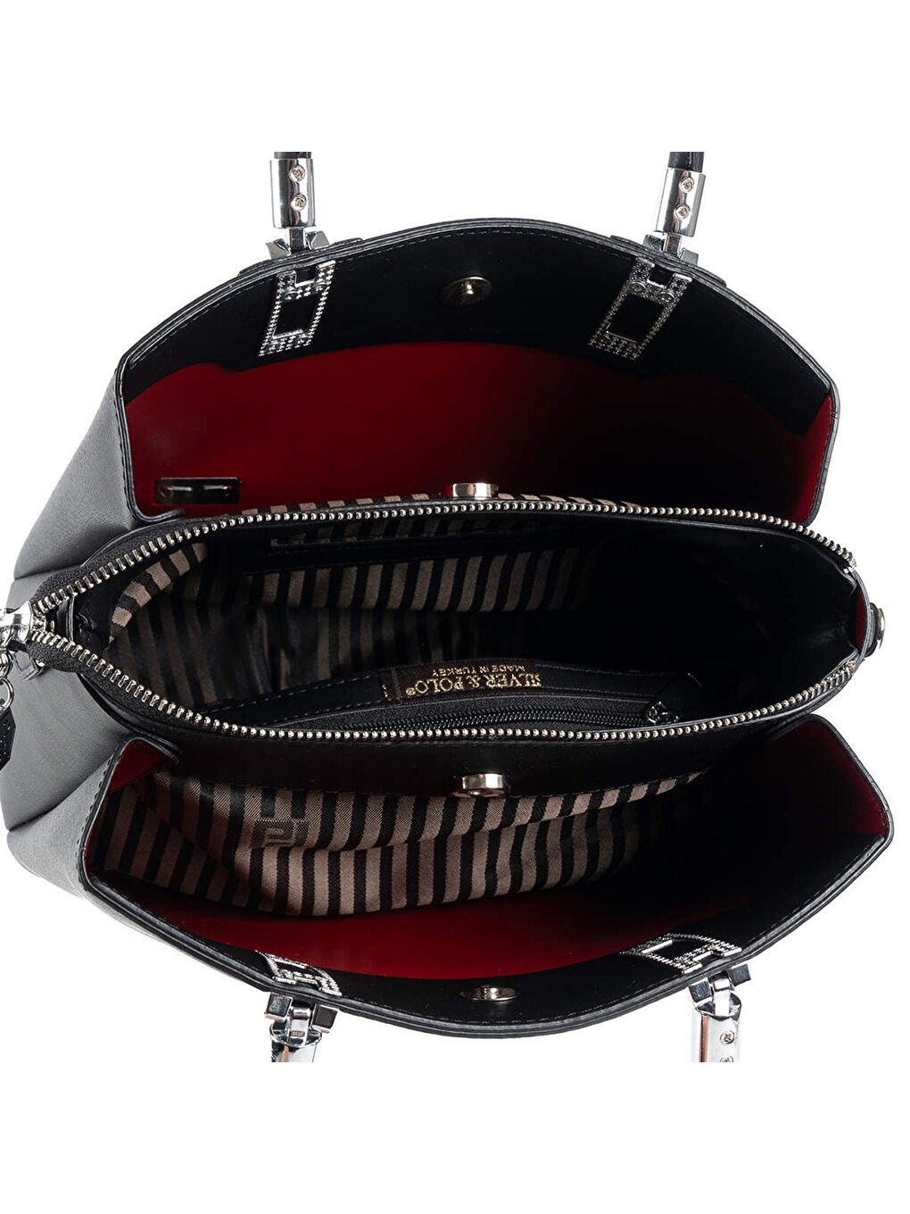 Yeşil Kadın Omuz Çantası 1000-47911 SILVER POLO BAYAN ÇANTASI M178 Y.YEŞİL-MAT Y.YEŞİL-5