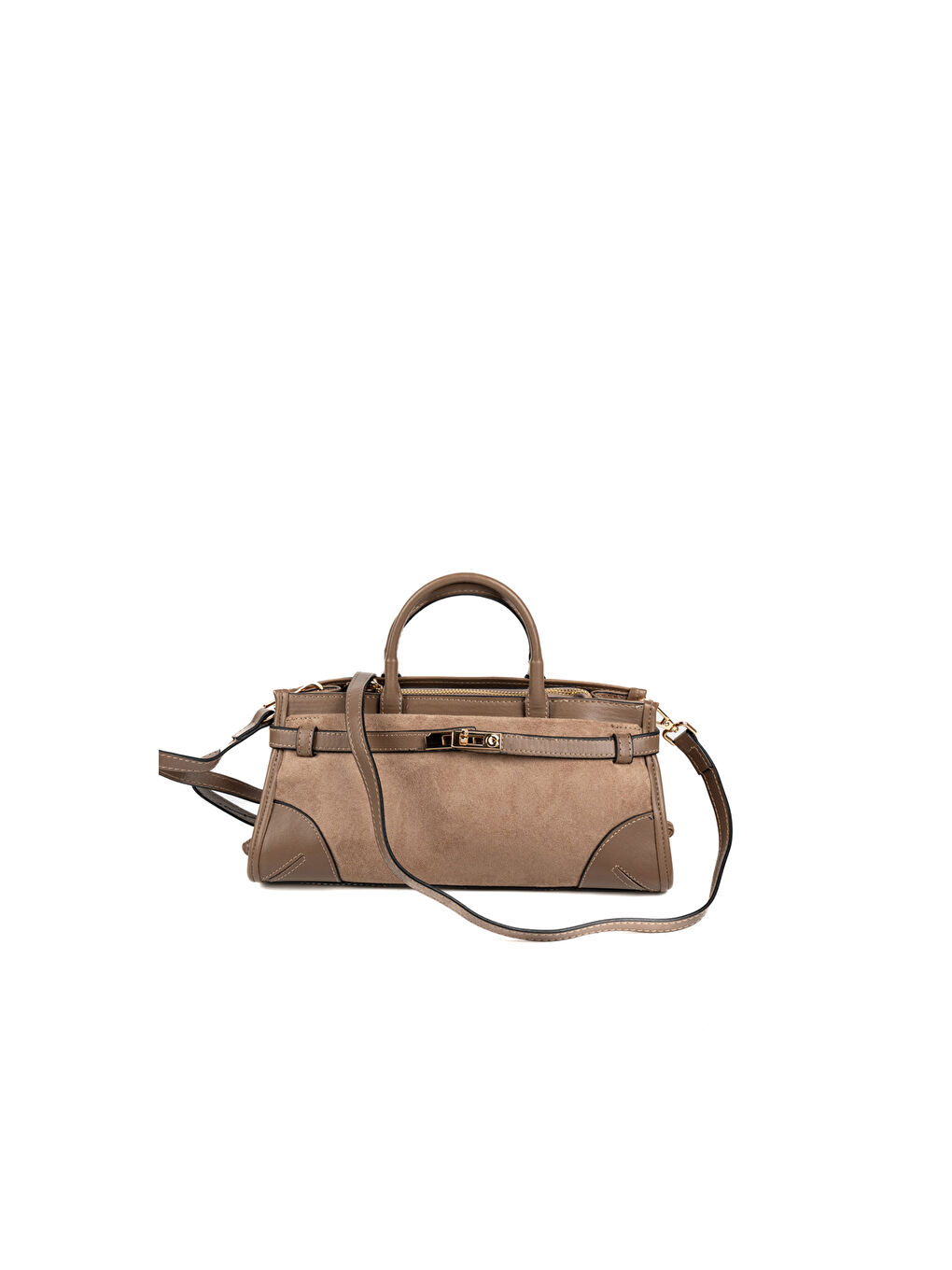 Bej Kadın Omuz Çantası 1260-48514 SILVER POLO BAYAN ÇANTASI M12 VİZON-MAT VİZON-4