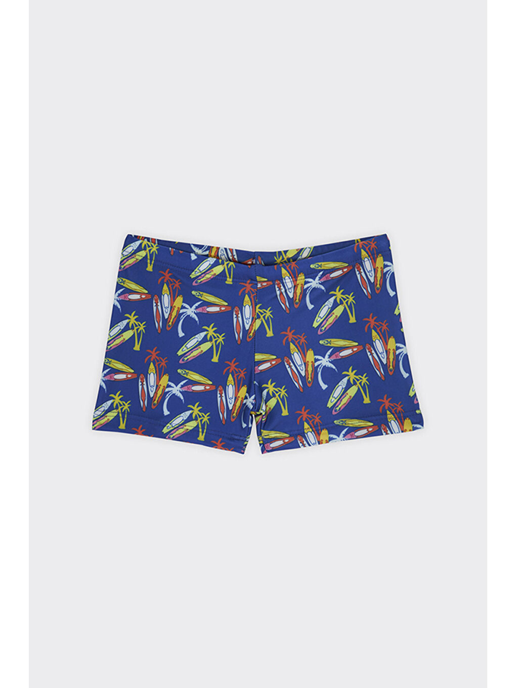 Mavi Erkek Çocuk Sörf Tahtası Desenli Trunk