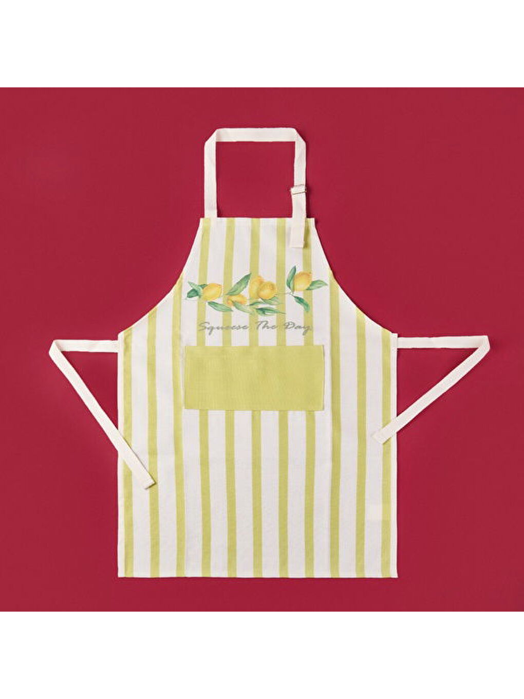 Lila Soft Lime Cello Helios Mutfak Önlüğü - Sarı / Ekru - 54x78 cm