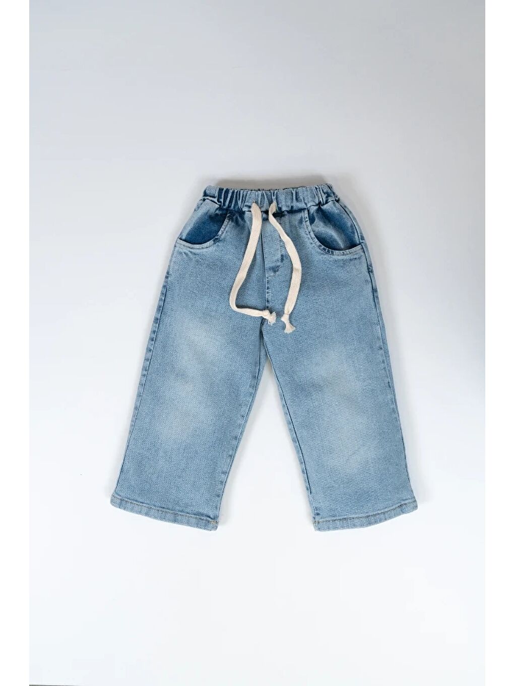 Mavi Unisex Bel Bağcıklı Jean Pantolon 2003