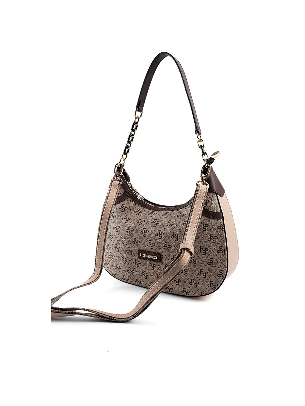 Bej Kadın Omuz Çantası 1255-48140 SILVER POLO M178 KOYU BEJ-MAT KAHVE-TEN-5