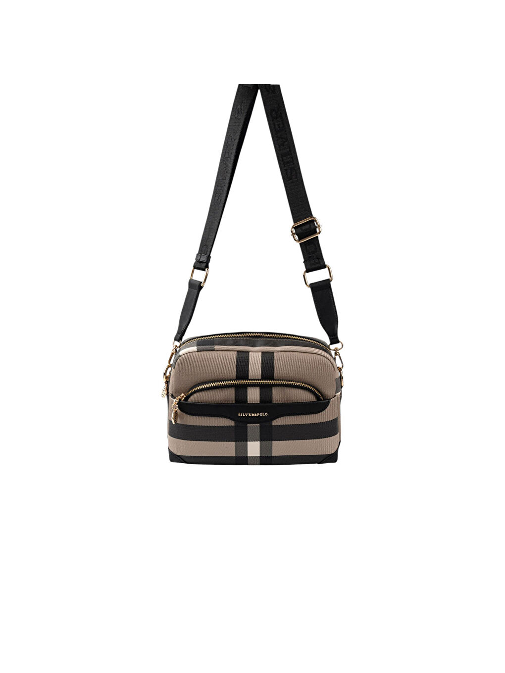 Kahverengi Kadın Çapraz Çanta 1201-48529 SILVER POLO ÇAPRAZ BAYAN ÇANTASI MK80 KAHVE-MAT SİYAH