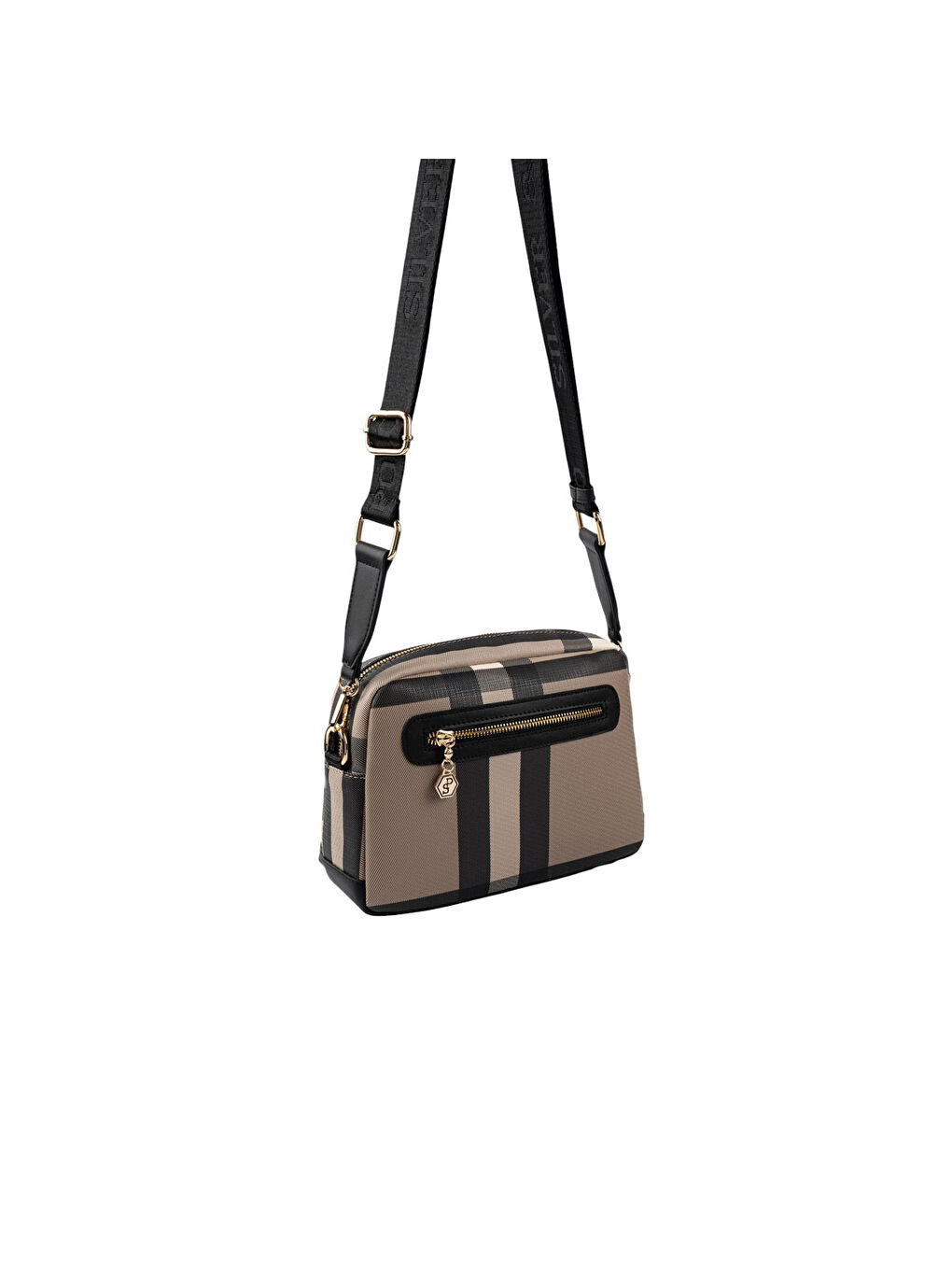 Kahverengi Kadın Çapraz Çanta 1201-48529 SILVER POLO ÇAPRAZ BAYAN ÇANTASI MK80 KAHVE-MAT SİYAH-3