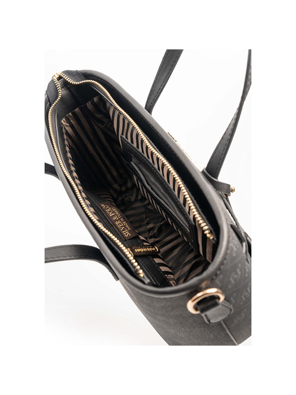 Bej Kadın Omuz Çantası 1185-47859 SILVER POLO BAYAN ÇANTASI M178 KOYU BEJ-MAT KAHVE-6