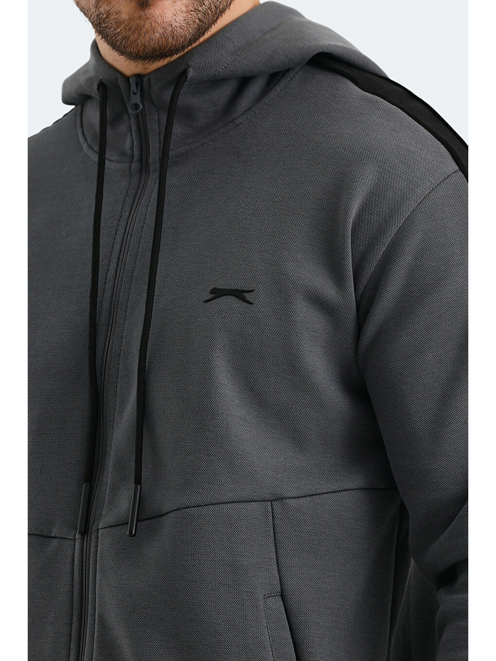 SLAZENGER VALERYA Erkek Sweatshirt Koyu Gri - 3