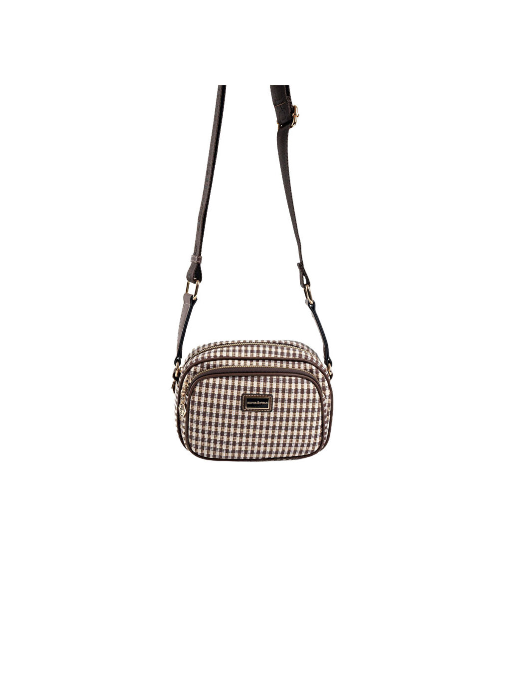 Kahverengi Kadın Çapraz Çanta 1111-47420 SILVER POLO ÇAPRAZ BAYAN ÇANTASI M191 KAHVE SARI-MAT KAHVE-1