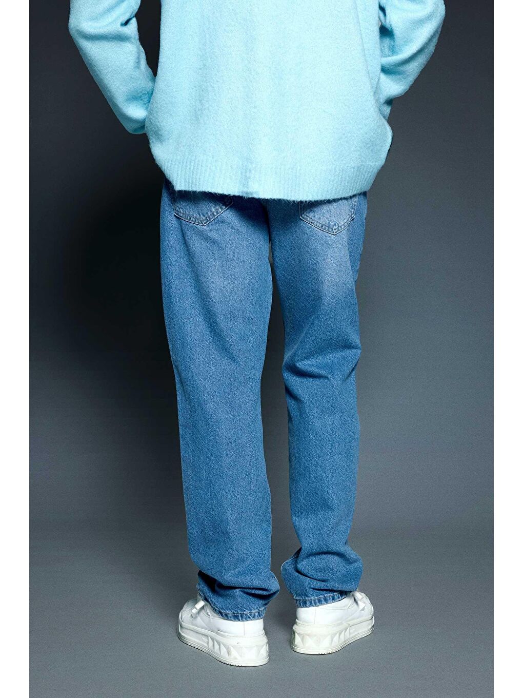 Erkek Baggy Fit Jean Mavi-3
