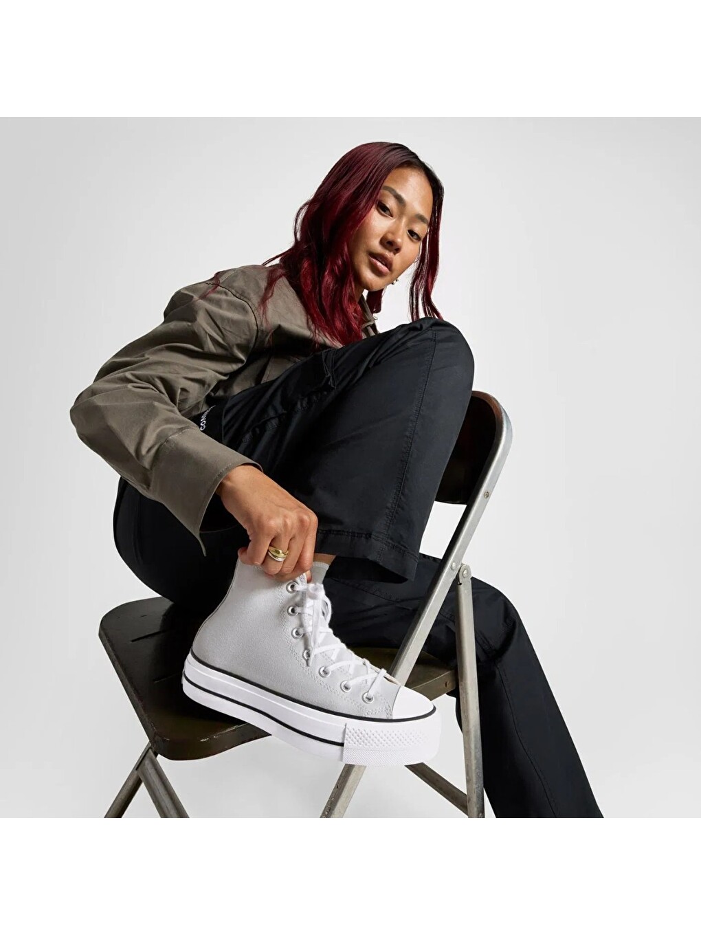 Chuck Taylor All Star Platform Kadın Gri Sneaker-3