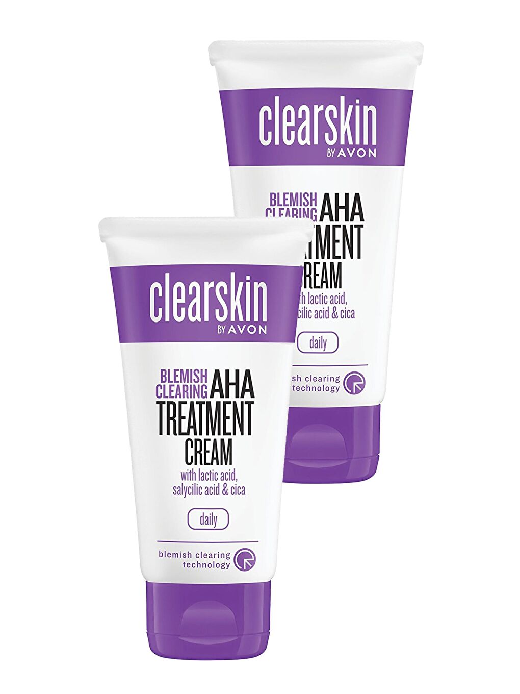 AVON Renksiz Blemish Clearing Aha Treatment Aha İçeren Cilt için Arındırıcı Bakım Kremi 50 Ml. İkili Set