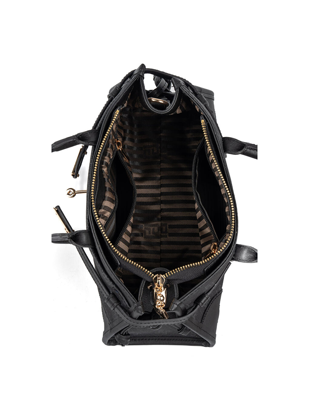 Siyah Kadın Omuz Çantası 1260-48519 SILVER POLO BAYAN ÇANTASI M178 SİYAH-MAT SİYAH-5