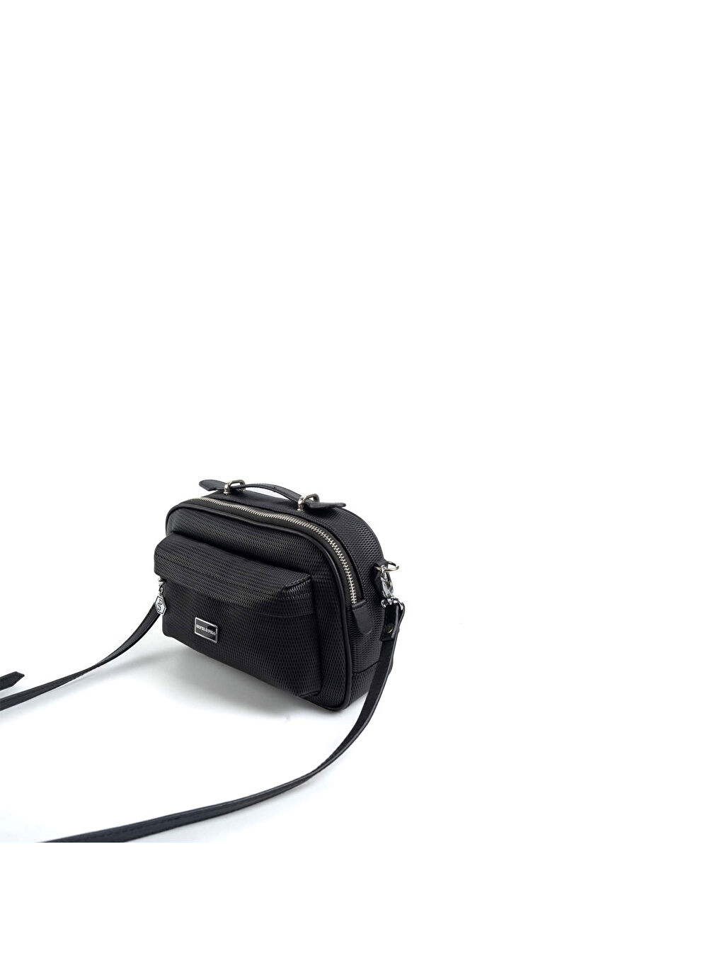 Siyah Kadın Çapraz Çanta 1186-47334 SILVER POLO ÇAPRAZ BAYAN ÇANTASI M86 SİYAH-MAT SİYAH-4