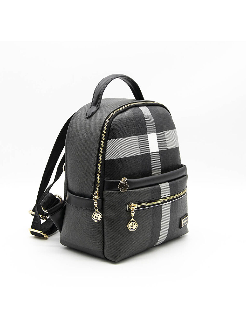 Siyah Kadın 1061-39321 SILVER POLO SIRT ÇANTASI M129 SİYAH-MAT SİYAH-1