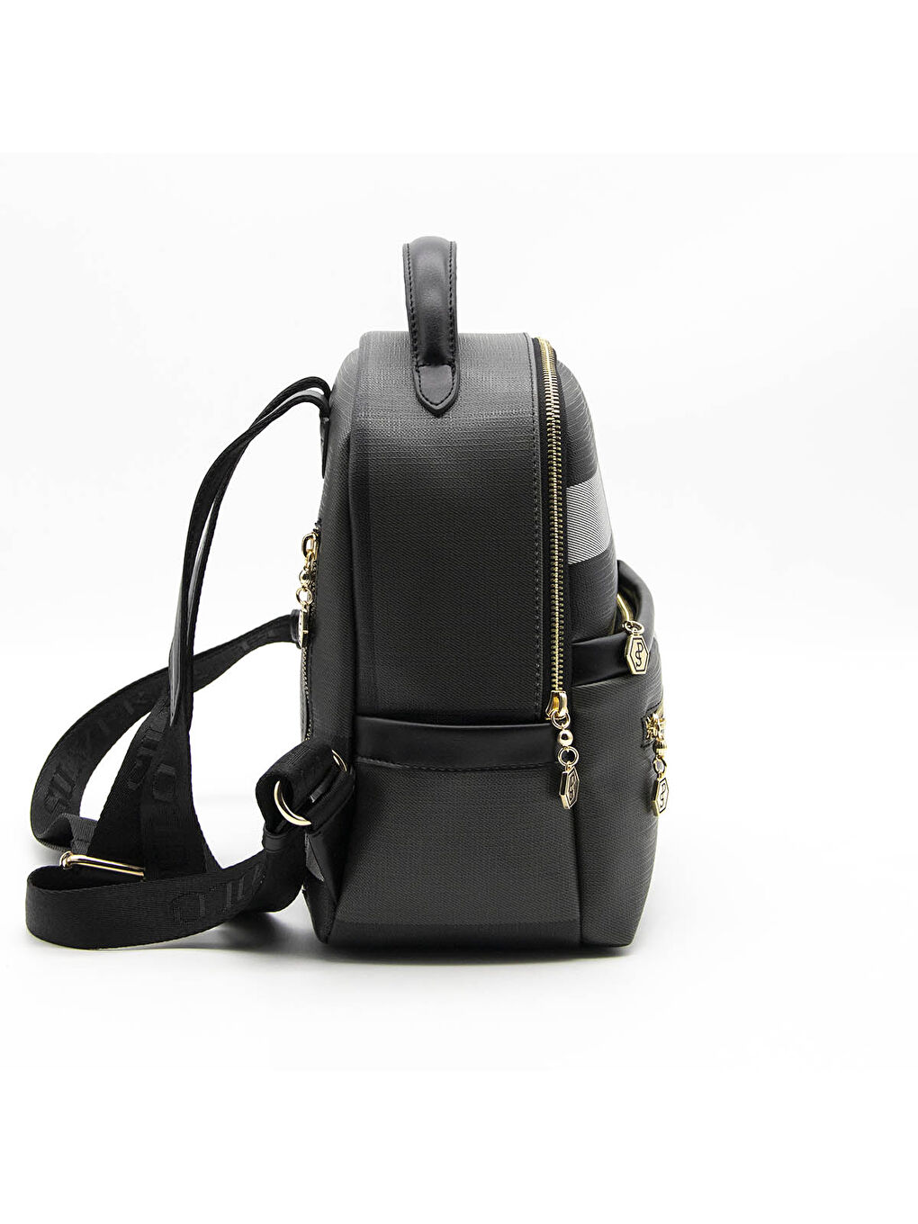 Siyah Kadın 1061-39321 SILVER POLO SIRT ÇANTASI M129 SİYAH-MAT SİYAH-2