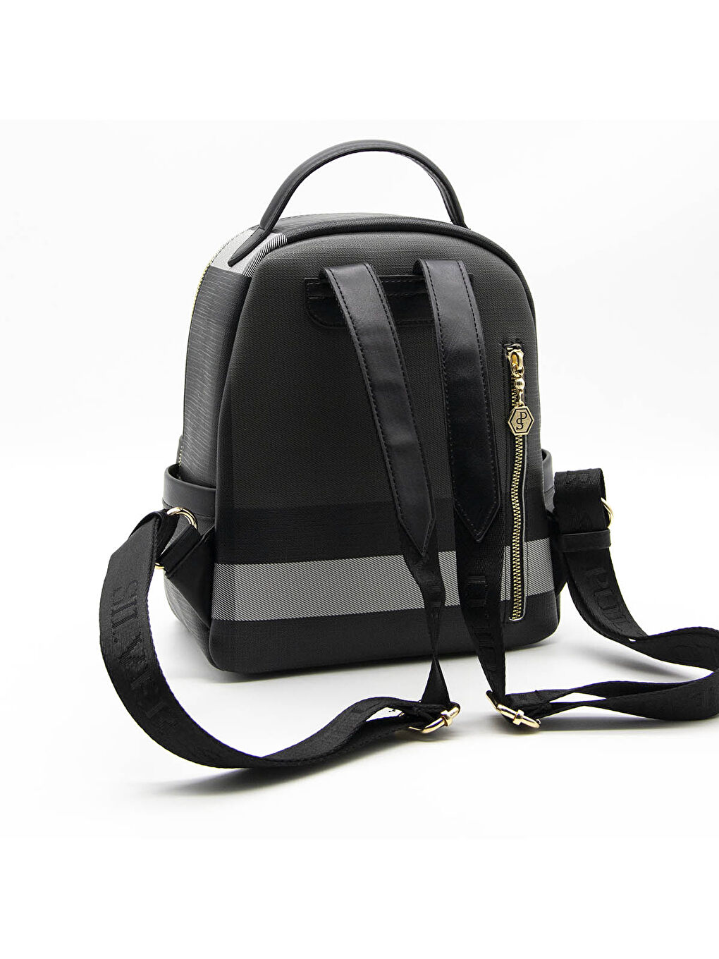 Siyah Kadın 1061-39321 SILVER POLO SIRT ÇANTASI M129 SİYAH-MAT SİYAH-3