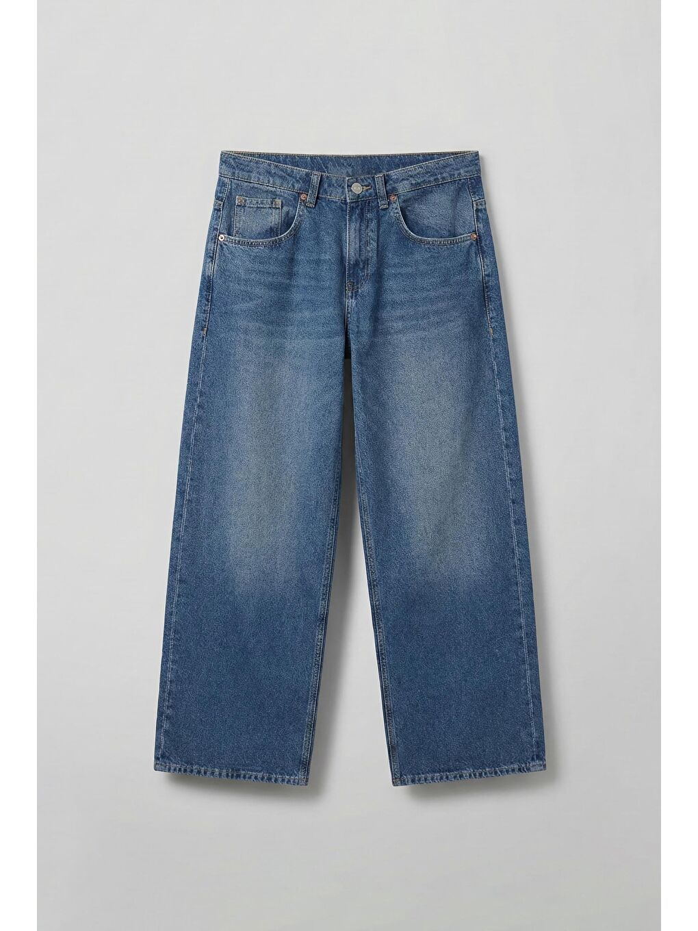 Erkek Süper Baggy Fit Jean Pantolon Açık Mavi