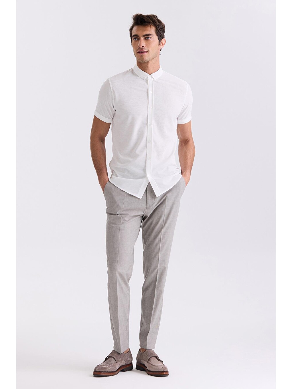 Beyaz Slim Fit Gömlek-1